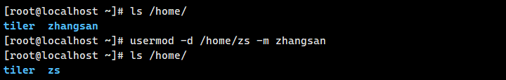 usermod