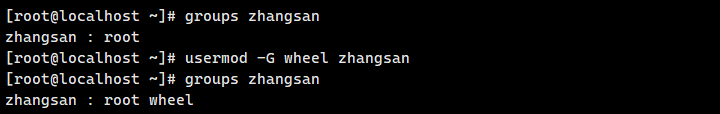 usermod