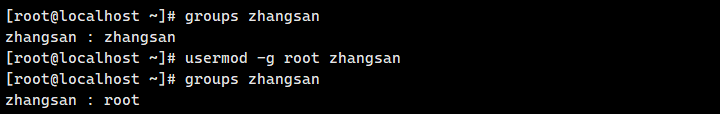 usermod